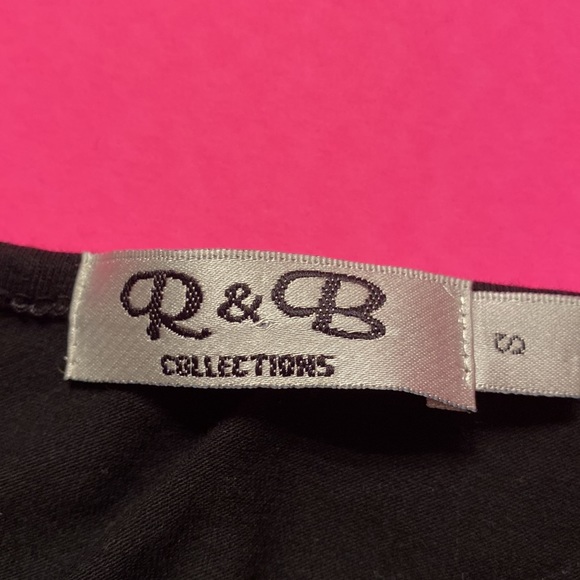 R & B Collections Vintage Black Top with Rhinestones - Picture 7 of 7